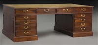 Large Georgian style mahogany partners desk