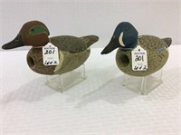 Lot of 2 Drake Decoys Made From Fish Net Float-