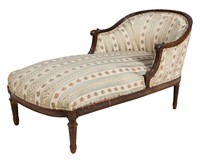 Louis XVI Carved Fruitwood Chaise