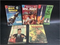 Vintage Lot of 5 Comic Books,Low Grade
