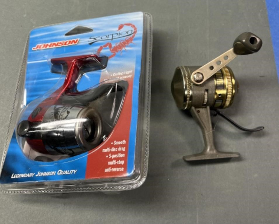 Sold at Auction: VINTAGE FISHING REELS ZEBCO JOHNSON