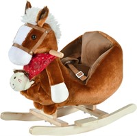 Qaba Kids Ride-On Rocking Horse Toy  Rocker with L