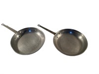 (2) 14 inch Stainless steel pans. Used