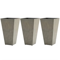 $125  Outsunny Grey Plastic Tall Plastic Planters