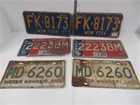 3 pairs of US plates