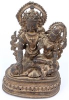 Antique Indian Hindu Bronze Siva & Uma