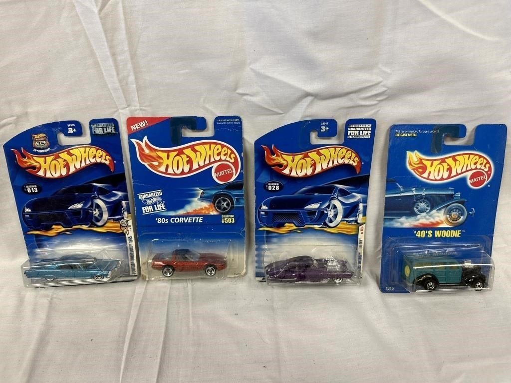 4 NOS Hot Wheel Cars - Packaged #3