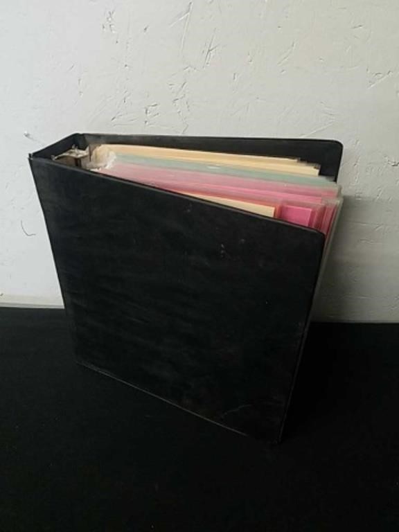 Binder with stamp collecting pages and some