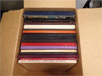 BOX OF 33 1/3 RPM RECORDS
