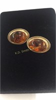 14k Amber earrings