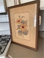 Hibiscus original watercolor by Margaret D.