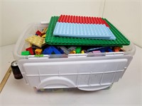 Tote of LEGO Duplo Blocks