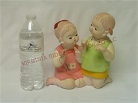 Vintage Asian Girls Playing Figurine / Statue