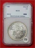 1890 Morgan Silver Dollar   ***