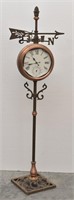 Weather Vane Copper Clock on Stand ***
