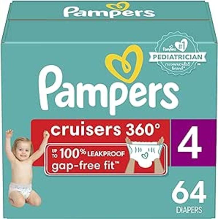PAMPERS Cruisers 64 Count Size 4