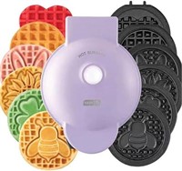 DASH Mini Waffle Maker with 5 Removable Plates