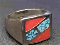 Turquoise style ring size 9.25