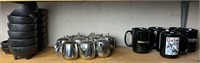 Cream Dispensers, 3 Footed Bowls & Coffee Cups