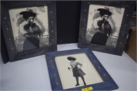 Three Western Lady Prints