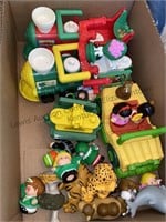Box of little people toys