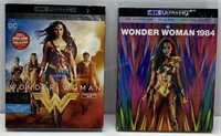 Lot of 2 WonderWoman 4K UHD+Blu-Ray Movies NEW $60