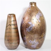 Pair of Metallic Decor Vases