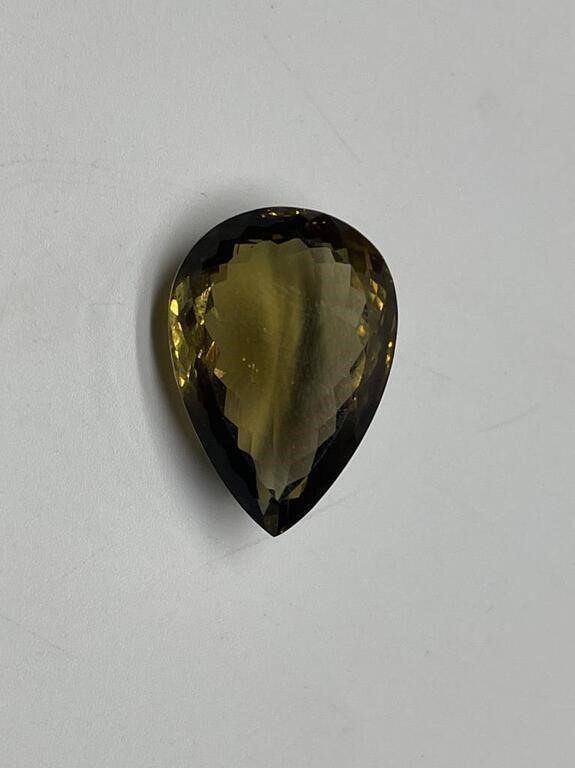 28.6 CTS Large Dark Yellow Quartz Loose Gemstone