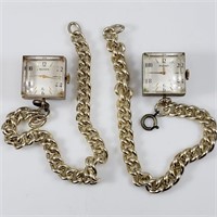 (2) Belforte Lucite Cube Watch Bracelets