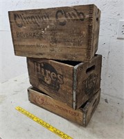 3 advertising crates