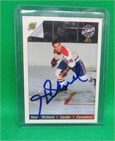 Henri Richard SIGNED 1992 Ultimate Hockey Card
