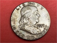 1957 Franklin Silver Half Dollar