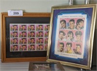 ASSORTED ELVIS FRAMED STAMPS