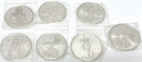 7 1 Ounce Sterling Silver Rounds