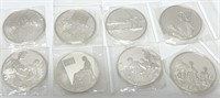 8 1 Ounce Sterling Silver Rounds