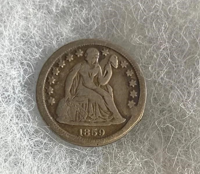 1859 O Seated Liberty Dime