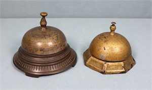 (2) Antique Countertop Service Bells