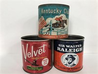 Three vintage Tobacco tins