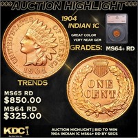 ***Auction Highlight*** 1904 Indian Cent 1c Graded