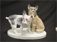 German ceramic figure of two dogs