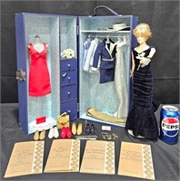 Princess Diana Doll w Clothes & Accessories, Case