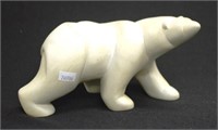 Paula O'Connor stone carved polar bear figure