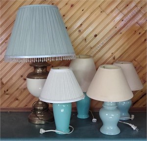 Ceramic & Metal Electric Table Lamps (15" - 28"
