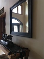 Large framed black mirror 51x47
