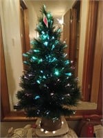 36" fiber optic rotating Christmas tree, works