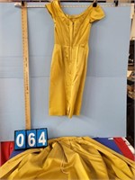 yellow mustard dress and apron