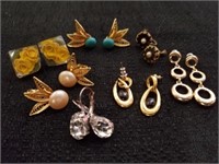 Group of beautiful vintage earrings