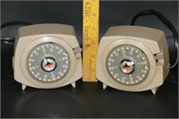 2 Mid Century Appliance Timers