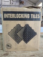 Interlocking Floor Tiles, 30pcs, Black, Still in