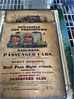 Stack of vintage railroad advertising and
